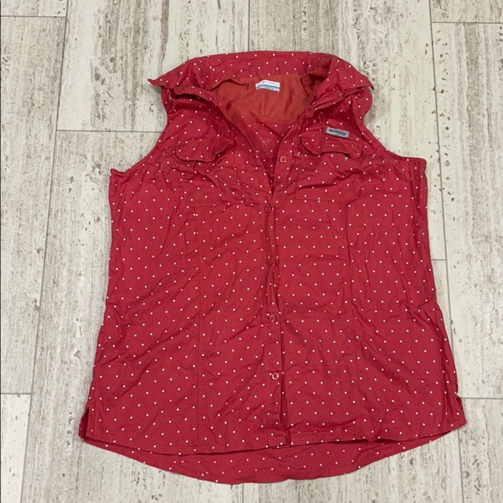 Woman’s PFG sleeveless salmon shirt XL